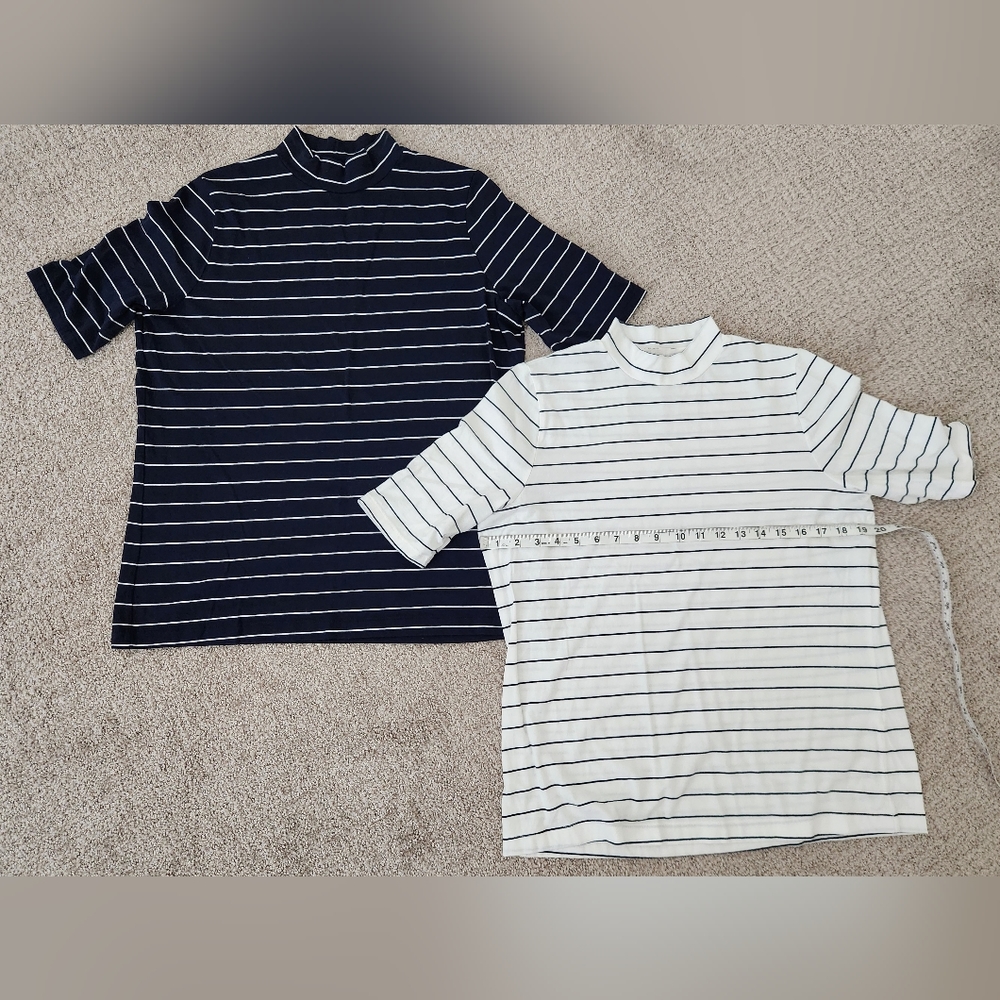 2 Banana Republic mock turtlenecks